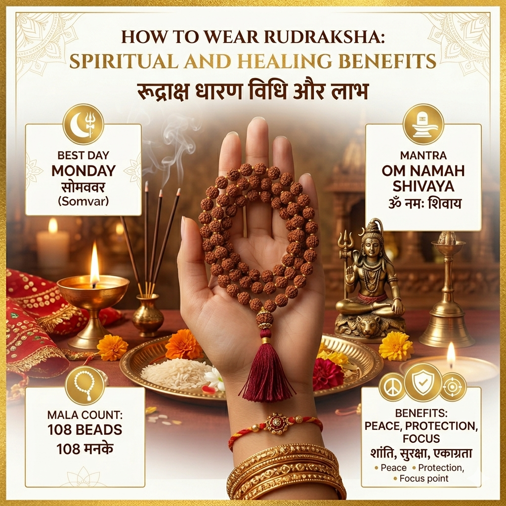 How to Wear Rudraksha: Spiritual and Healing Benefits White Aura Vastu Store
