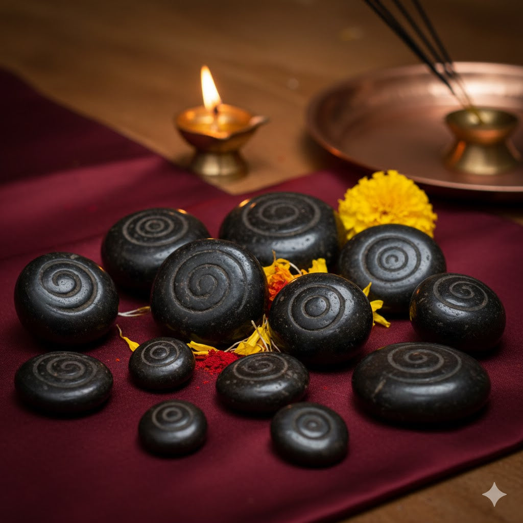 Shaligram Stone White Aura Vastu Store