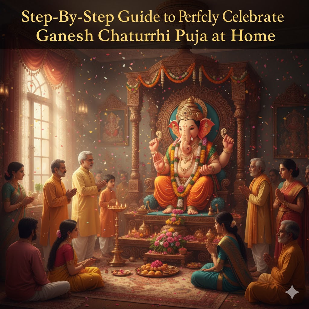 Step-By-Step Guide to Perfectly Celebrate Ganesh Chaturthi Puja at Home White Aura Vastu Store