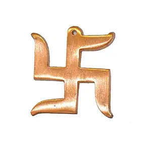 Pure Copper Swastik Energised Wall Hanging- 9 inches White Aura Vastu Store
