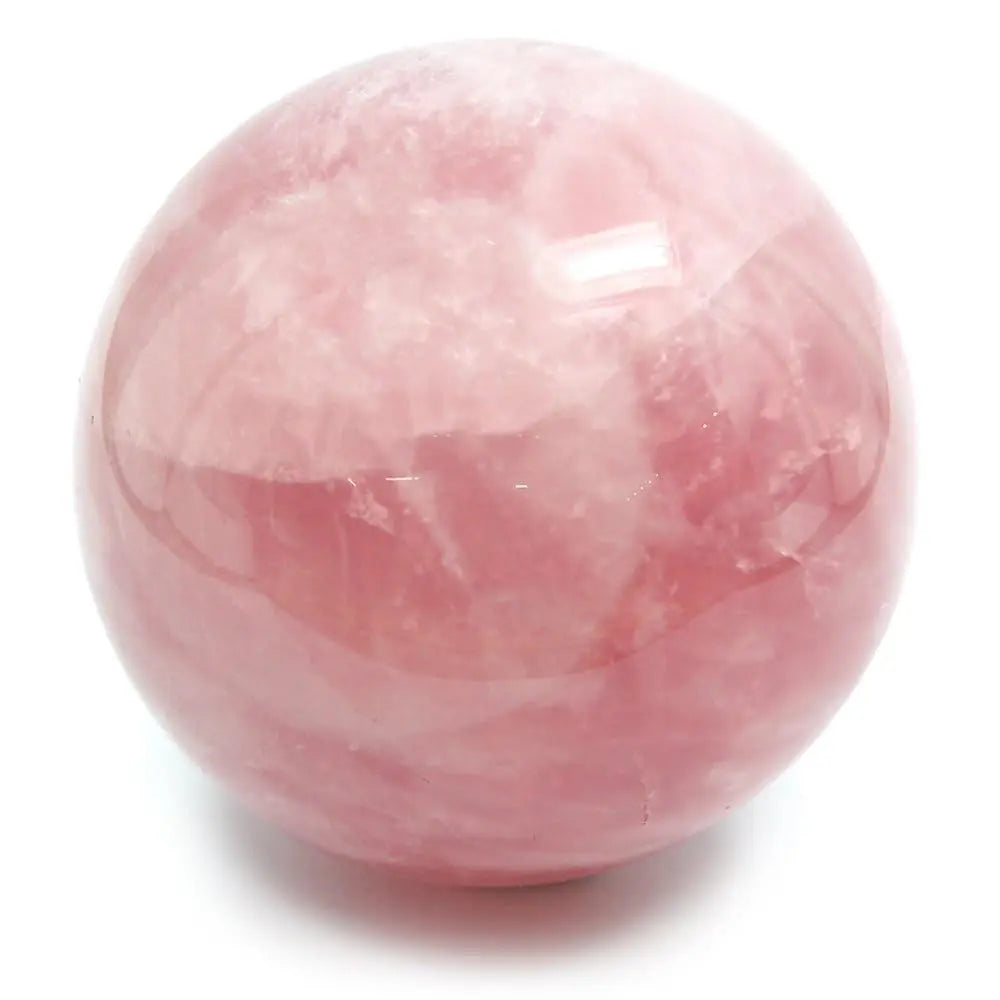 Rose Quartz Crystal Ball White Aura Vastu Store