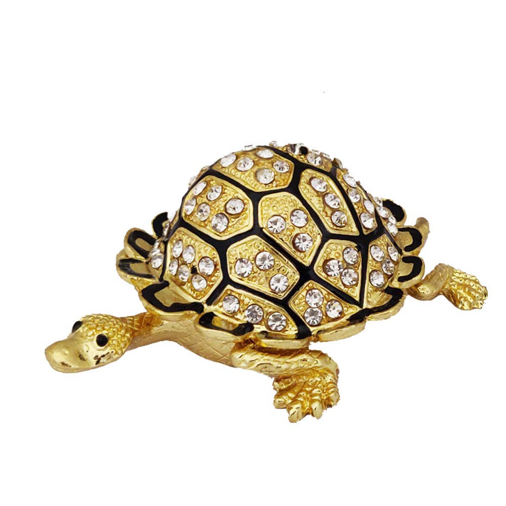 Bejeweled Fengshui Wish-Fulfilling Golden Tortoise