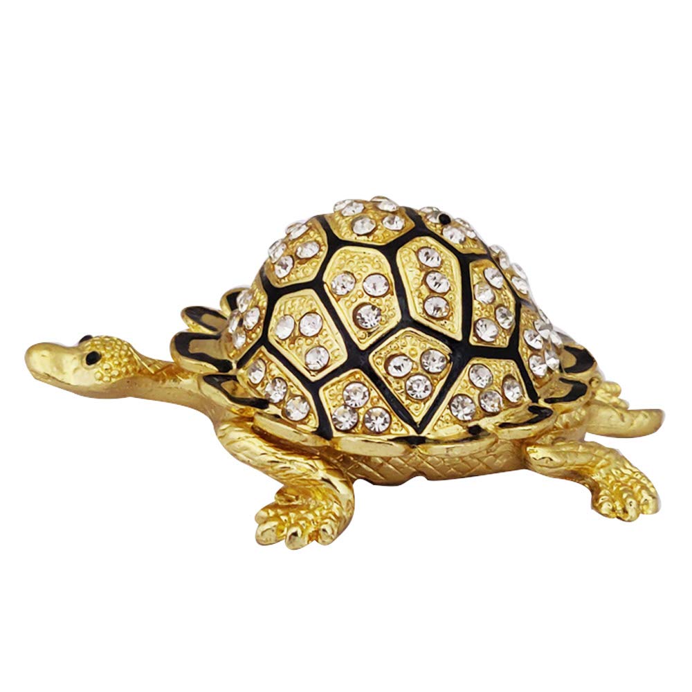 Bejeweled Fengshui Wish-Fulfilling Golden Tortoise