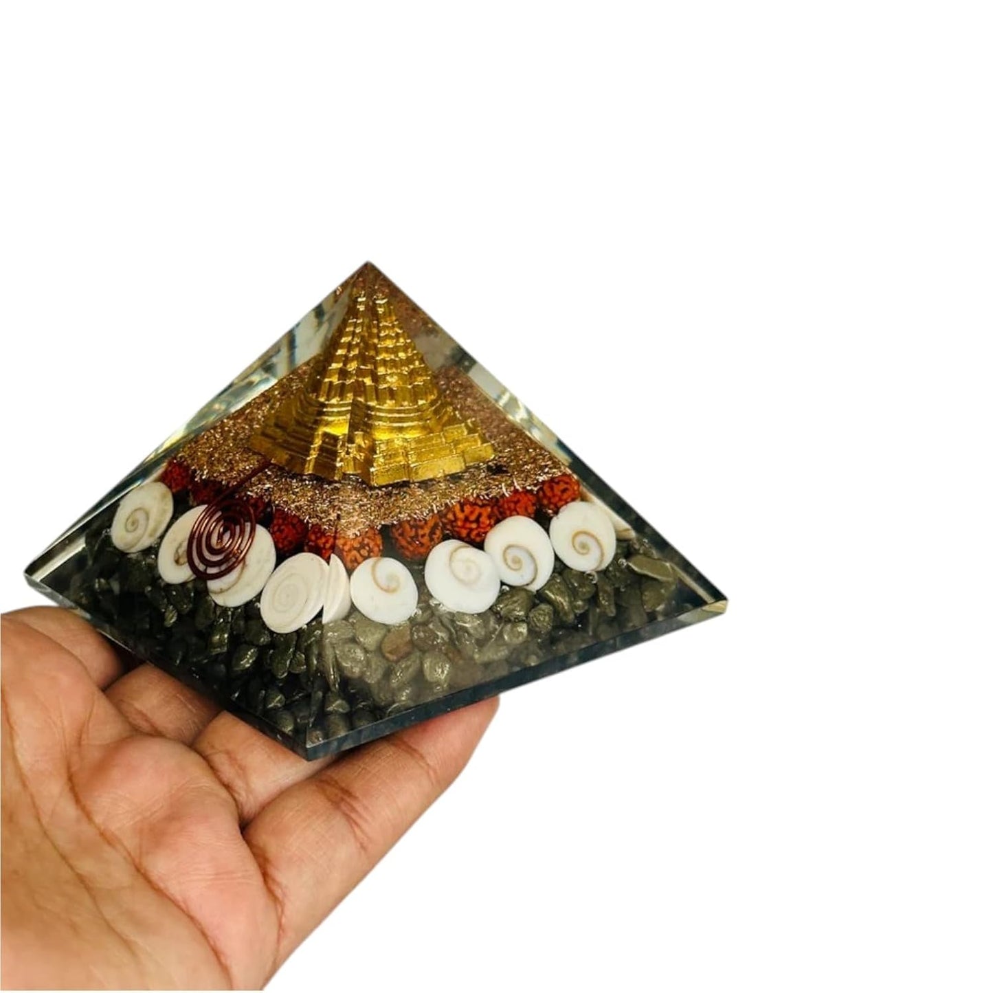 Original Money Magnet Pyrite Pyramid White Aura Vastu Store
