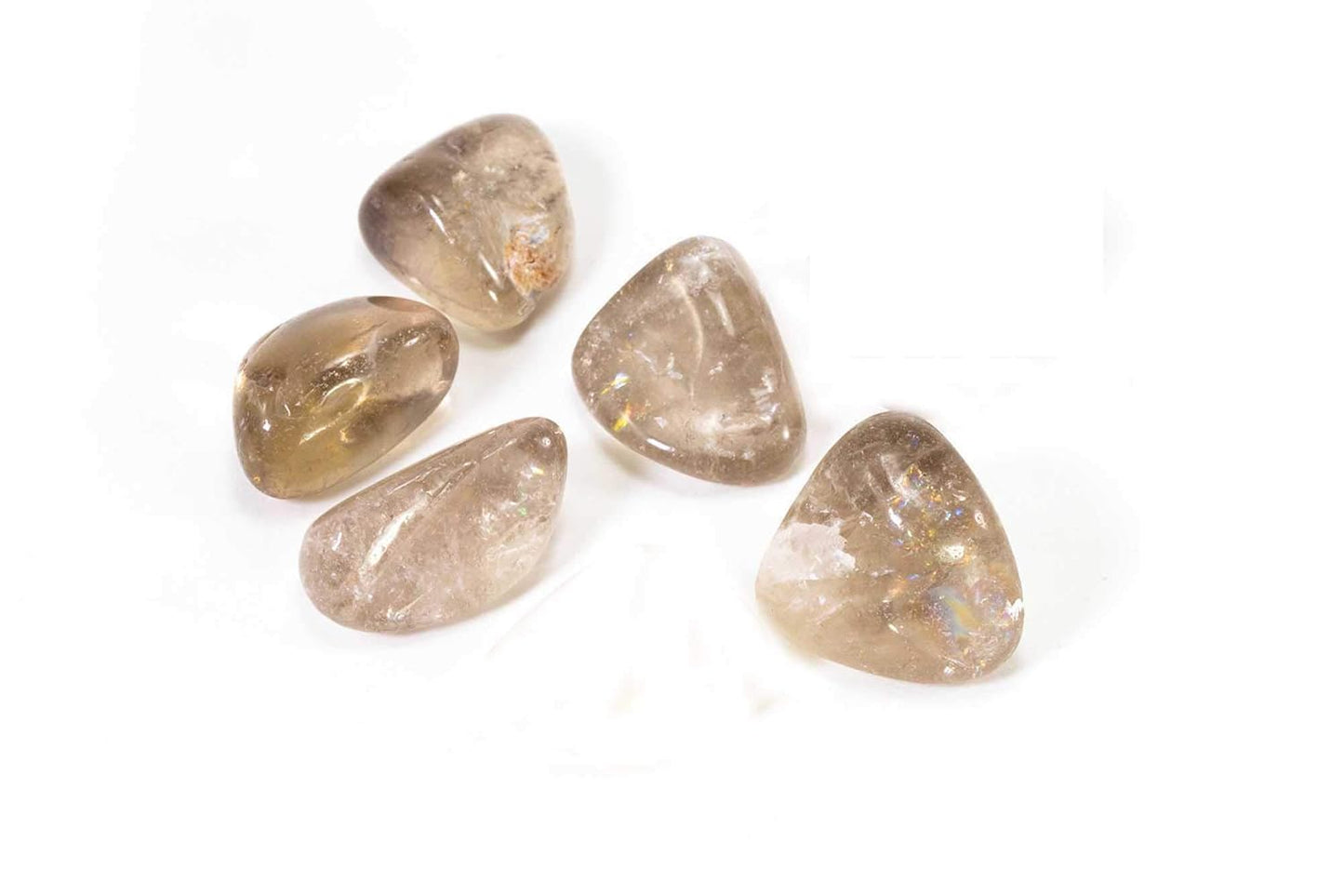 Smoky Crystal Tumble | Spiritual Crystal Healing White Aura Vastu Store