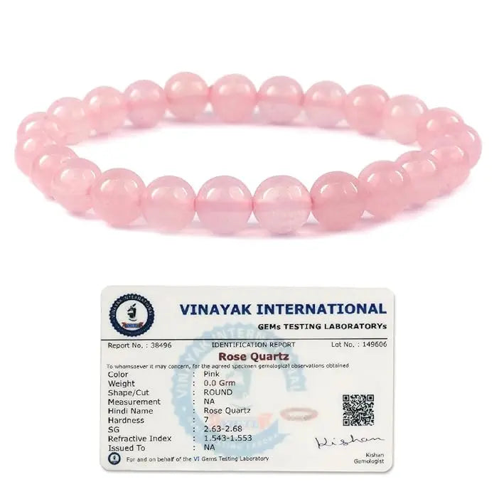 Rose Quartz Bracelet White Aura Vastu Store
