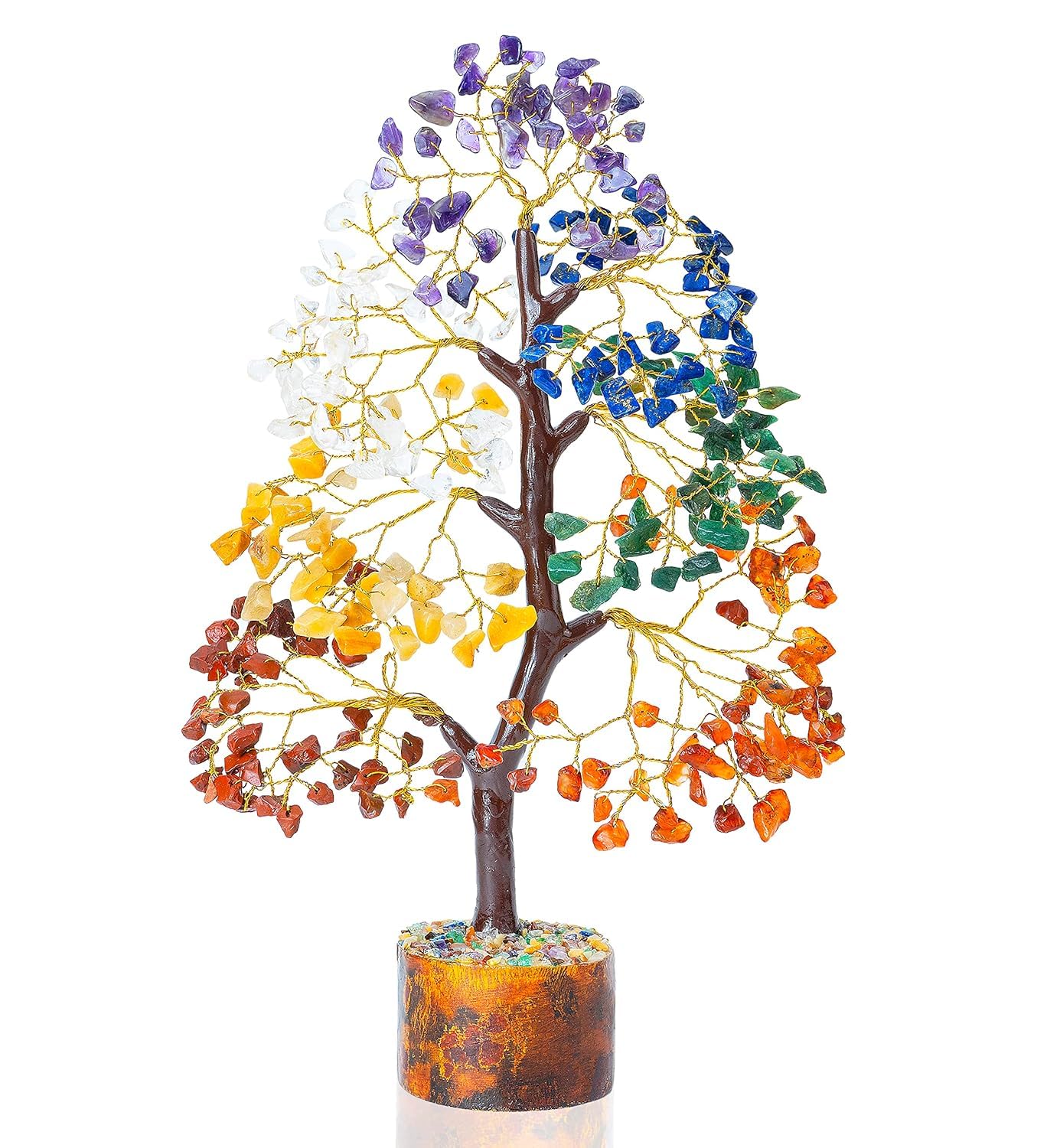 7 Chakra Crystal Tree Healing 300 Beads | Seven Chakra Tree | Spiritual Gifts for Good Luck