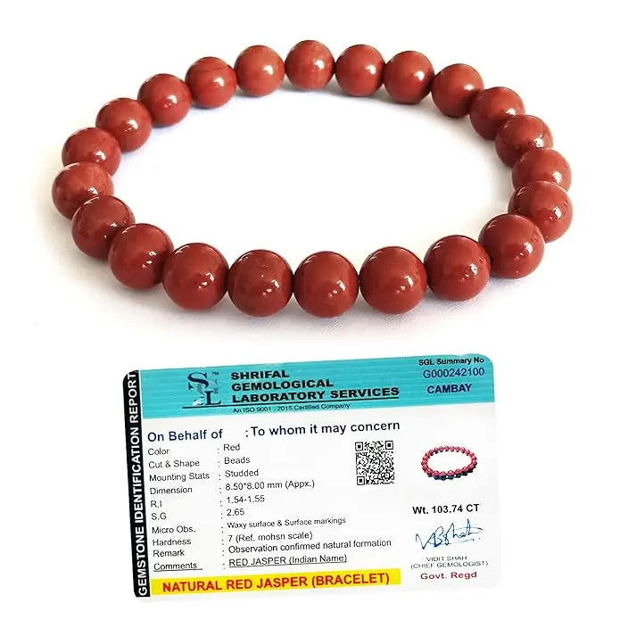 Red Jasper Bracelet White Aura Vastu Store