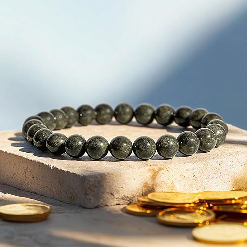 Original Raw Pyrite Bracelet Certified | Attracts Money and Boost Confidence | Astrology Bracelet for Men and Women White Aura Vastu Store