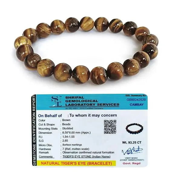 Energised Original Tiger Eye Bracelet Healing Energy White Aura Vastu Store