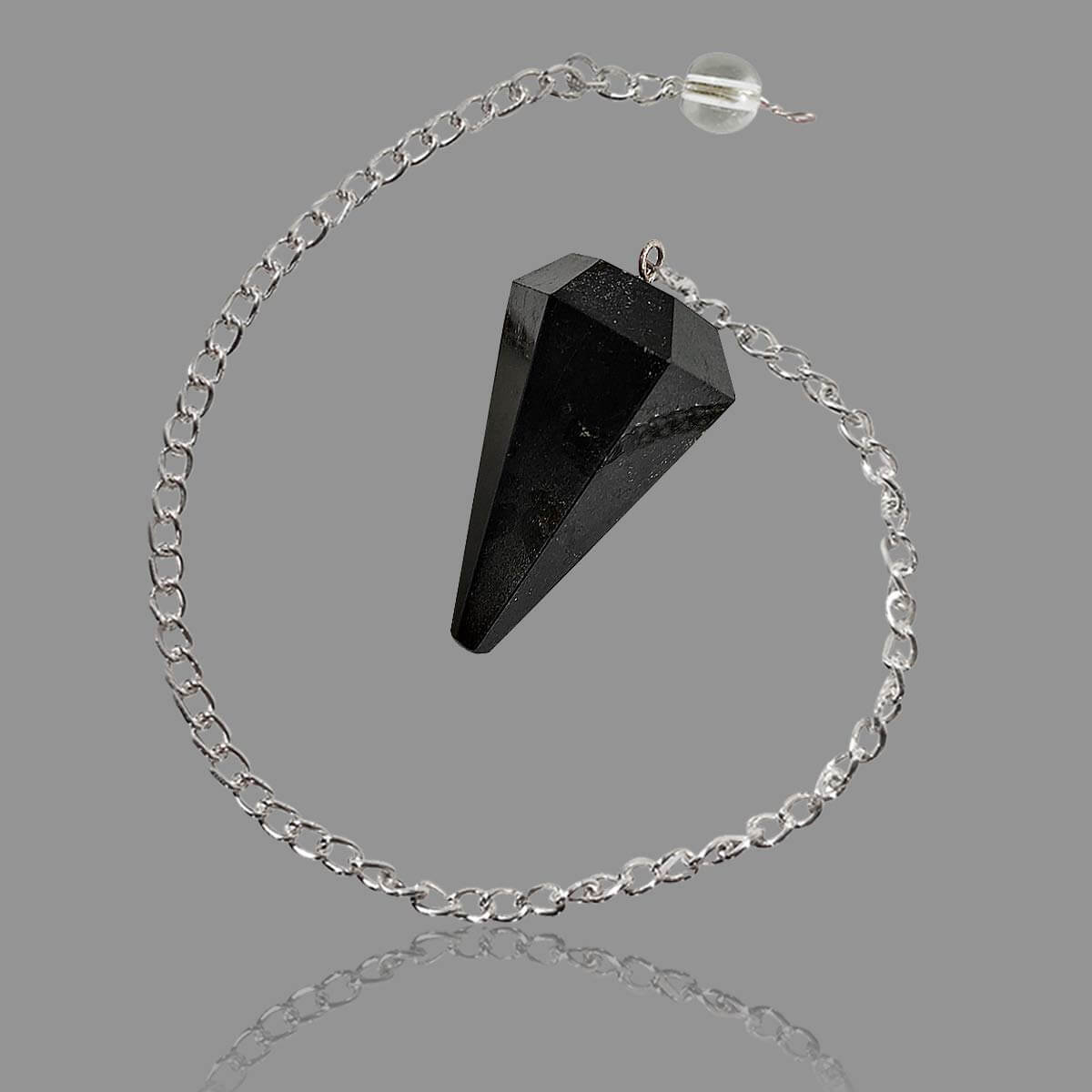 Energised Dowser Black Tourmaline Pendulum White Aura Vastu Store