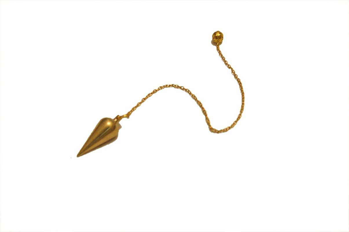 Energised Cone Chamber Brass Pendulum White Aura Vastu Store