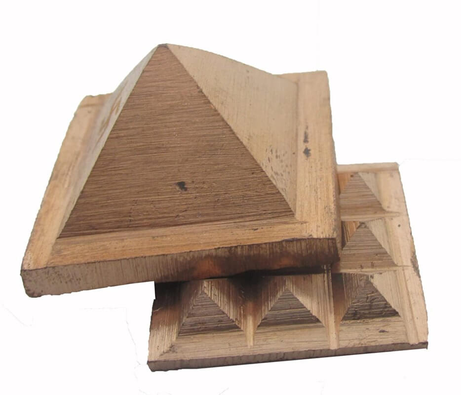 Energised Copper Pyramid Vastu Remedies Tool (1 inch, set of 3) White Aura Vastu Store