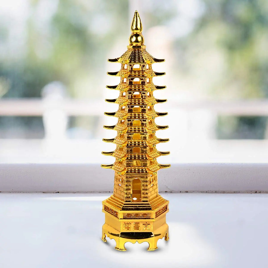 Education Tower / Metal Pagoda Tower White Aura Vastu Store