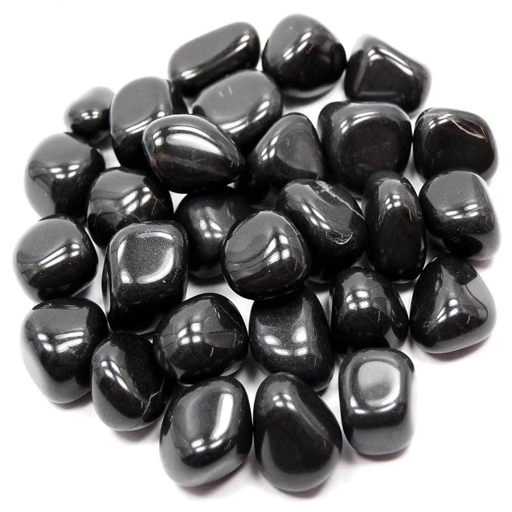 Tumble Black Agate White Aura Vastu Store