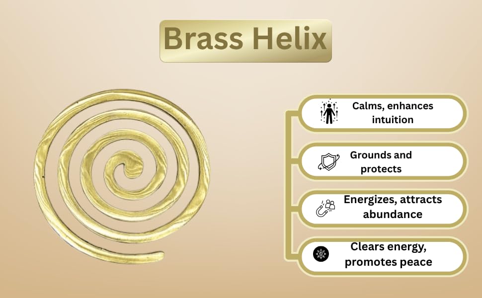 Brass Helix Vastu Remedies for North-West Vaastu Dosh Defects - 6inches White Aura Vastu Store