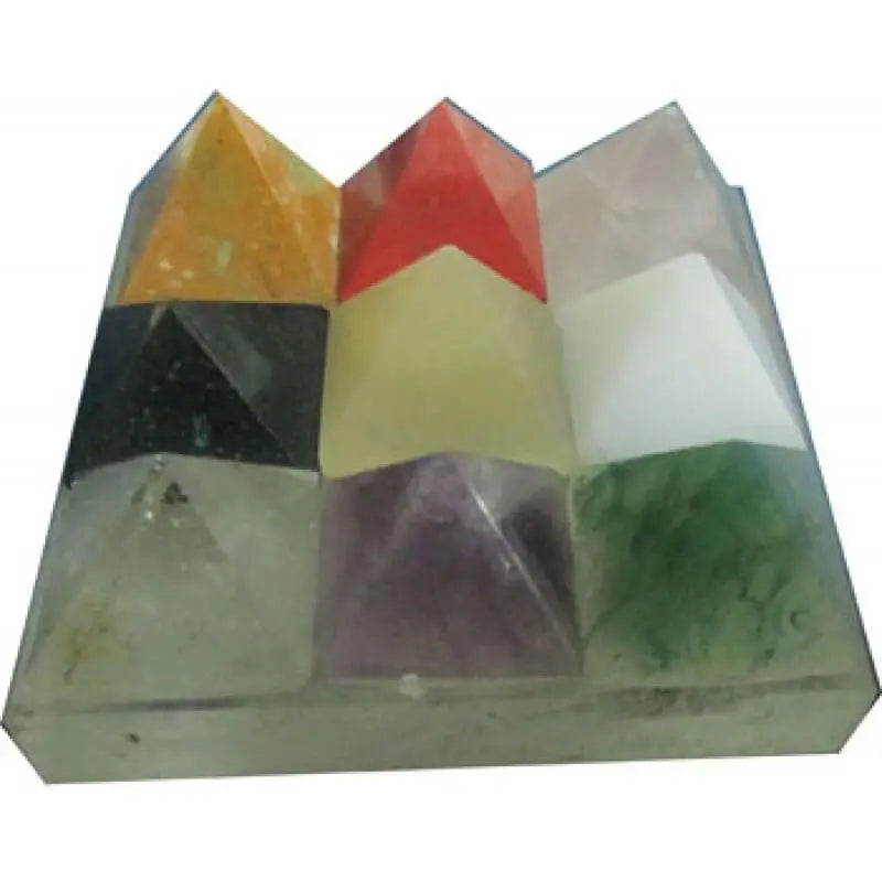 Crystal Navgrah Pyramid (original) White Aura Vastu Store