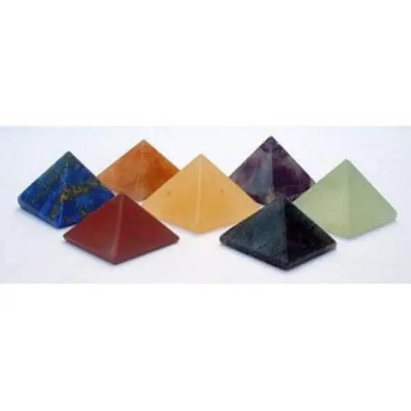 Multi Crystal Pyramid (set of 7) White Aura Vastu Store