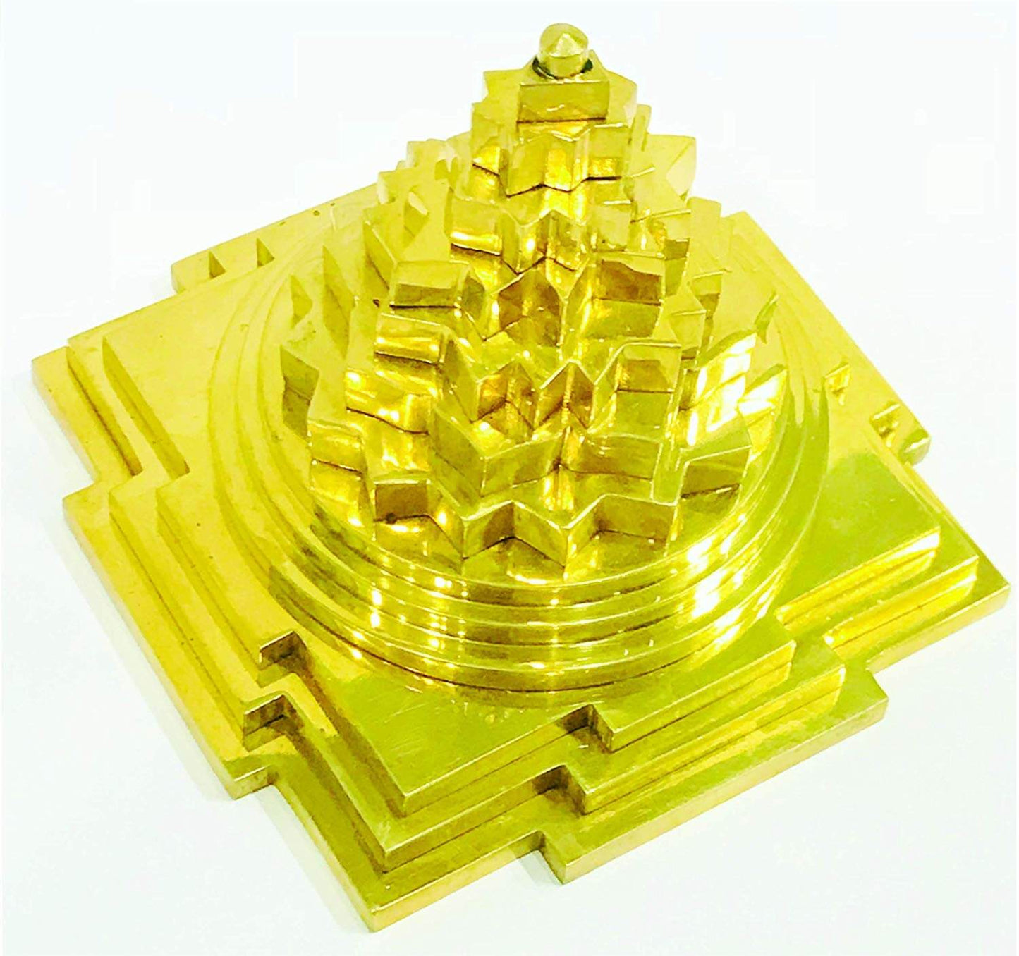Meru Shree Yantra Brass White Aura Vastu Store