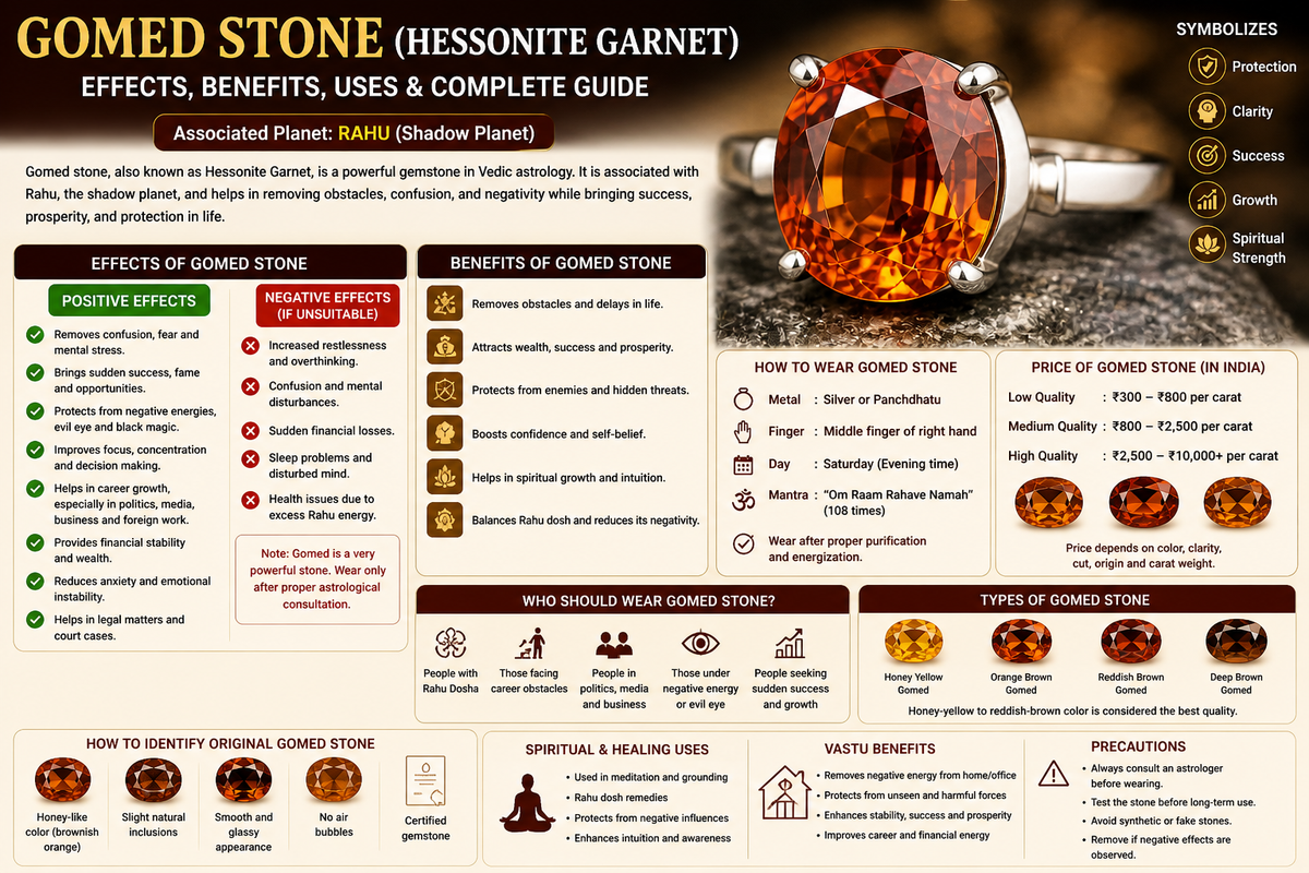 effect of gomed stone White Aura Vastu Store