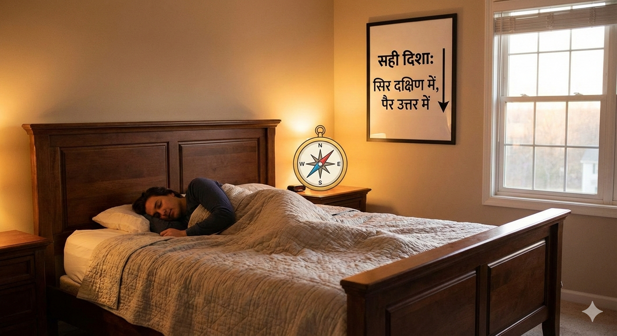 Disha me sir karke sona chahiye White Aura Vastu Store