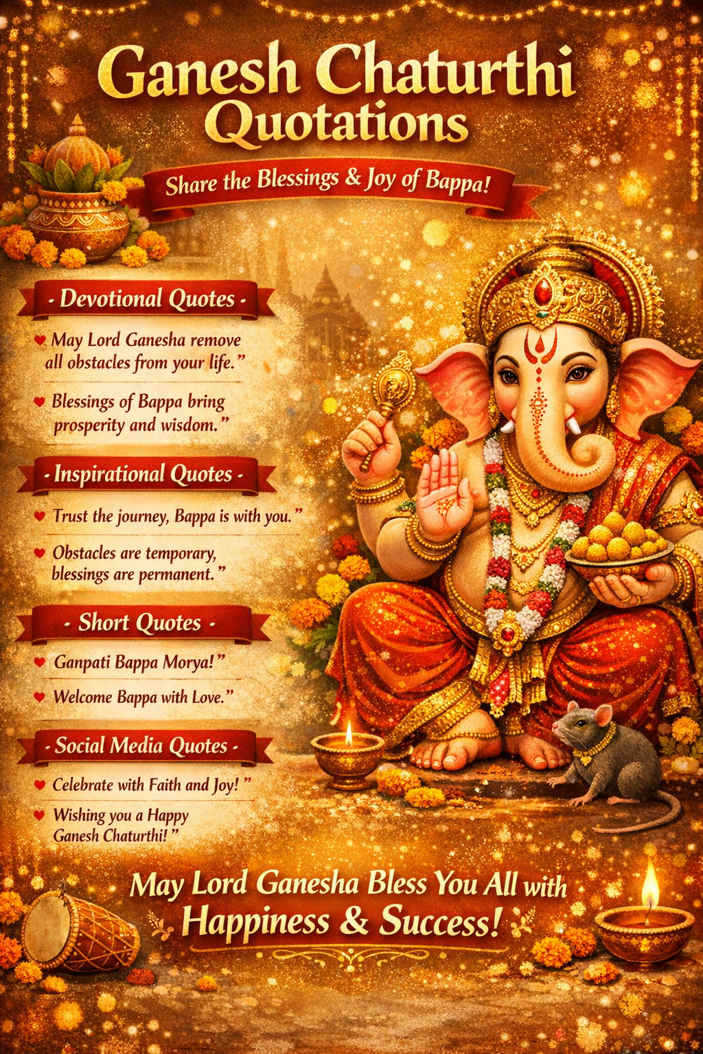 ganesh chaturthi quotations White Aura Vastu Store