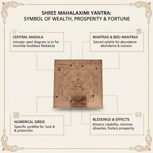 Shri Mahalakshmi Yantra: Complete Guide to Attract Money, Luck & Prosperity Fast White Aura Vastu Store