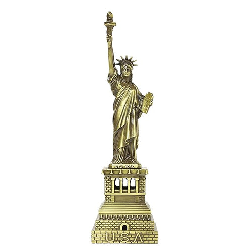 Miniature Metal Statue of Liberty White Aura Vastu Store