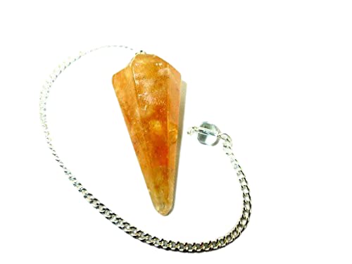 Citrine Cone Shaped Pendulum Energy Healing Tool for Prosperity Spiritual Growth and Positive Vibrations