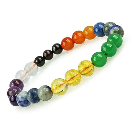 Tiger Eye 7 Chakra Bracelet White Aura Vastu Store
