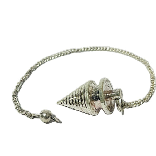 Silver Brass Supreme Long Deluxe Dowsing Pendulum - Vastu, Feng Shui, Reiki Crystal Healing, Chakra White Aura Vastu Store