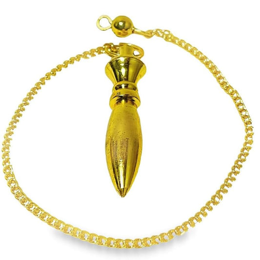 Double Brass Supreme Long Deluxe Dowsing Pendulum - Vastu, Feng Shui, Reiki Crystal Healing, Chakra