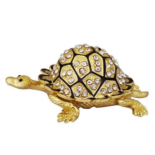 Bejeweled Fengshui Wish-Fulfilling Golden Tortoise White Aura Vastu Store
