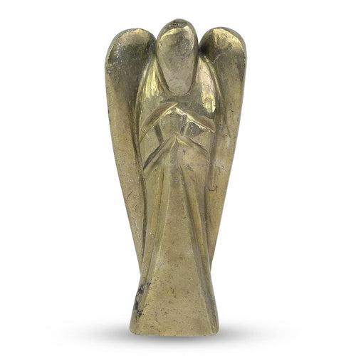 WAVS Pyrite Stone Angel Size 2inches White Aura Vastu Store