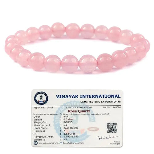 Rose Quartz Bracelet White Aura Vastu Store