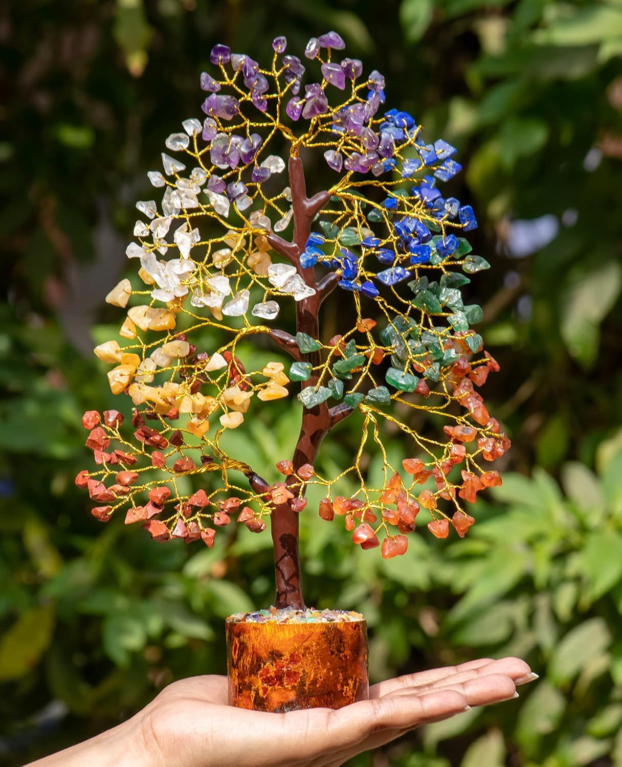 7 Chakra Crystal Tree Healing 300 Beads | Seven Chakra Tree | Spiritual Gifts for Good Luck