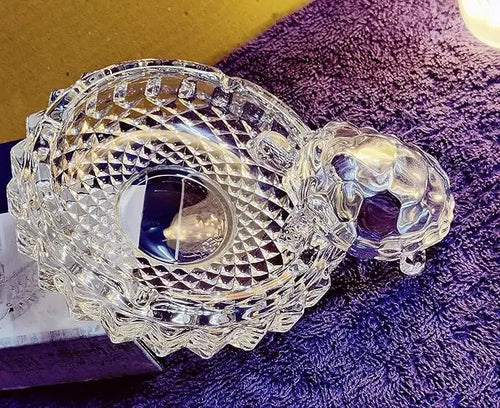 Crystal tortoise with bowl White Aura Vastu Store