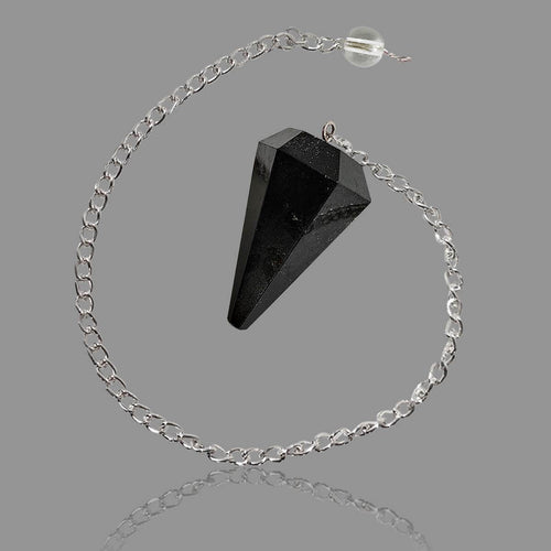 Energised Dowser Black Tourmaline Pendulum White Aura Vastu Store