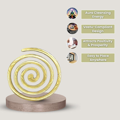 Brass Helix Vastu Remedies for North-West Vaastu Dosh Defects - 6inches White Aura Vastu Store
