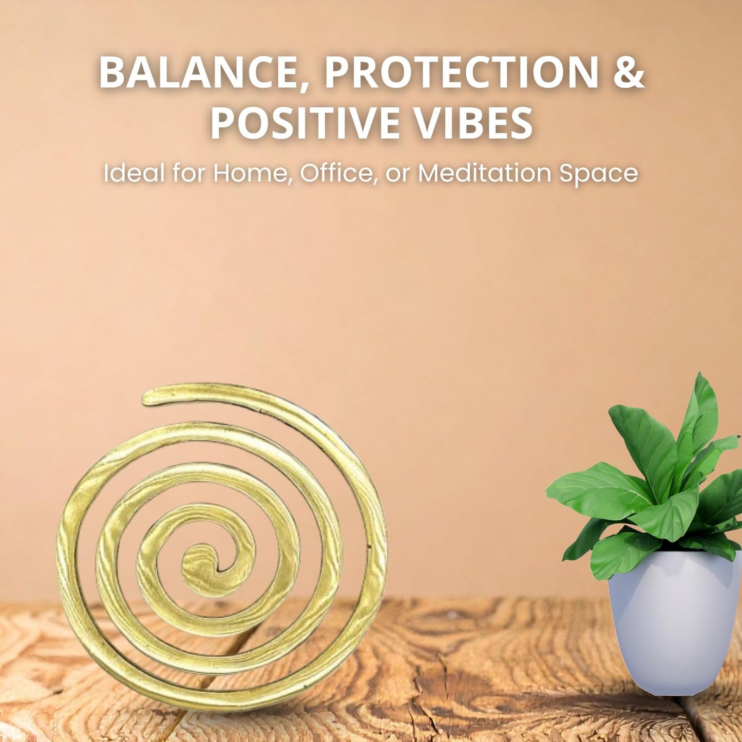 Brass Helix Vastu Remedies for North-West Vaastu Dosh Defects - 6inches White Aura Vastu Store