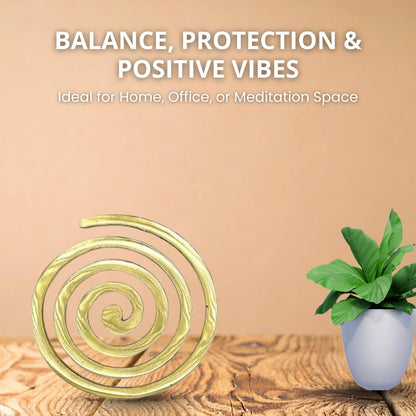 Brass Helix Vastu Remedies for North-West Vaastu Dosh Defects - 6inches White Aura Vastu Store