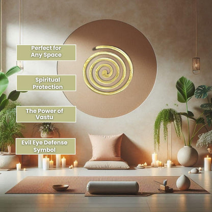 Brass Helix Vastu Remedies for North-West Vaastu Dosh Defects - 6inches White Aura Vastu Store