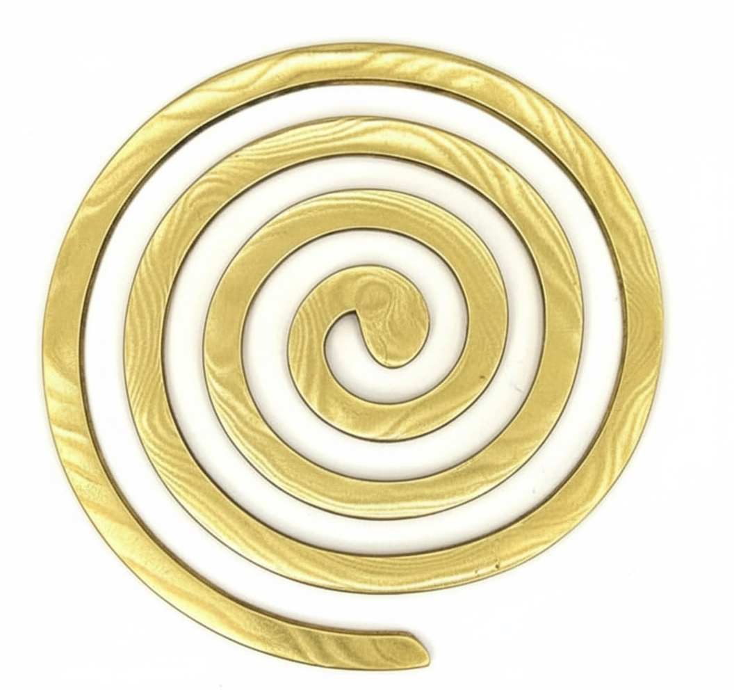 Brass Helix Vastu Remedies for North-West Vaastu Dosh/Defect Nivaran - 4 inches White Aura Vastu Store