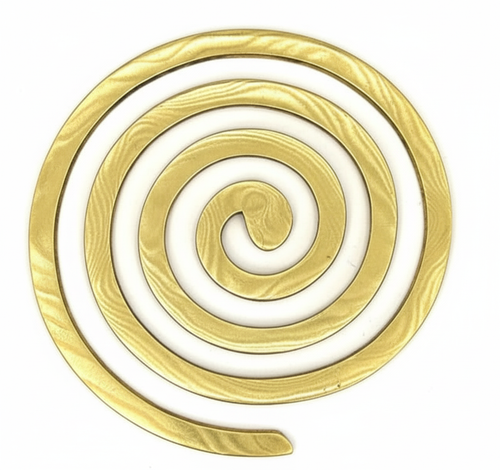 Brass Helix Vastu Remedies for North-West Vaastu Dosh/Defect Nivaran - 4 inches White Aura Vastu Store