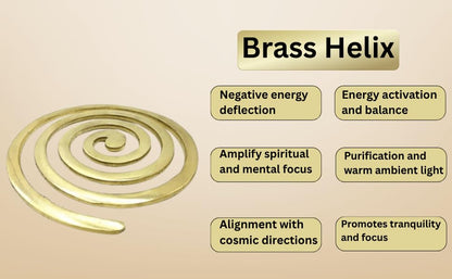 Brass Helix Vastu Remedies for North-West Vaastu Dosh Defects - 6inches White Aura Vastu Store