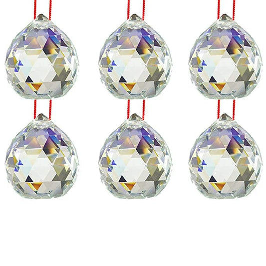 Crystal Hanging Balls Set of 6