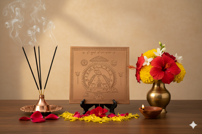 Energised Durga Bissa Yantra Copper | Goddess Durga Yantra for Protection, Success & Prosperity