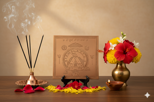 Energised Durga Bissa Yantra Copper | Goddess Durga Yantra for Protection, Success & Prosperity