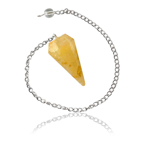Energised Golden Quartz Dowser Pendulum White Aura Vastu Store