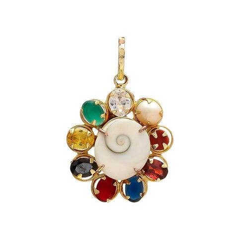 Navratna Gomti Chakra  Pendant